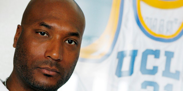 Sept. 18, 2010: In this file photo, former UCLA basketball player Ed O'Bannon Jr. sits in his office in Henderson, Nev.