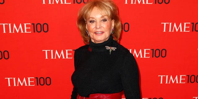 Barbara Walters arrives at the 2014 Time 100 gala.