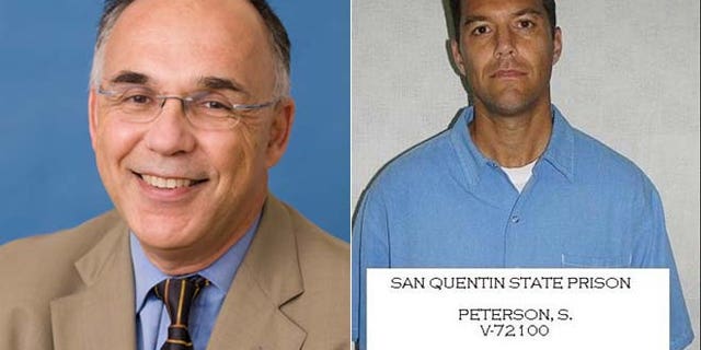 Barkey, (l.), was at the island meeting, but Peterson, (r.), has an alibi: He was on death row.
