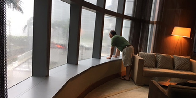 Watching Irma as it roared through Miami.