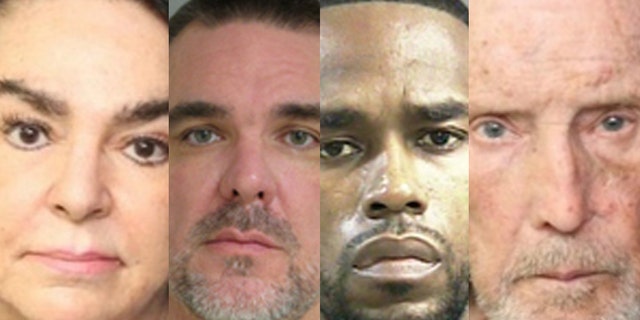 Mug shots for Teressa Everett, Billy Wilson Everett, Duane Goodson and Frank Everett.