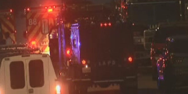Authorities said a man fired at police and barricaded himself in a Sherman Oaks, Calif., home on Friday.