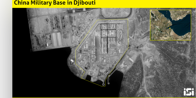 Satellite images of construction of a Chinese military base in Africa.