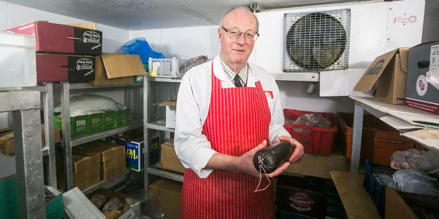 McCabe, a father of four, accidentally got locked in his own walk-in freezer after a gust of wind blew the door shut.