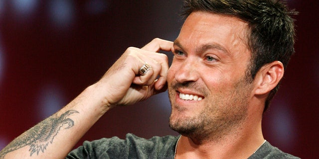 Actor Brian Austin Green, star of the drama series "Terminator the Sarah Connor Chronicles", takes part in a panel discussion at the Fox TV network summer press tour in Beverly Hills, California July 14, 2008. REUTERS/Fred Prouser (UNITED STATES) - RTX7XHY
