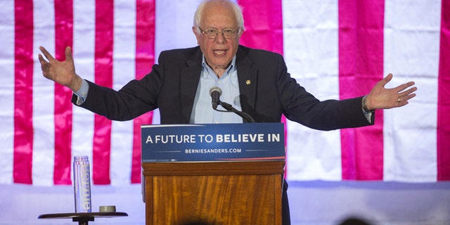 Democratic presidential candidate Sen. Bernie Sanders, I-Vt., holds a town hall meeting at the Luis Muñoz Marin Foundation in Trujillo Alto, Puerto Rico, Monday, May 16, 2016. Sanders arrived in Puerto Rico on Monday to talk about the U.S. territory's worsening debt crisis ahead of the June 5 primary. (Eric Rojas/El Vocero via AP)