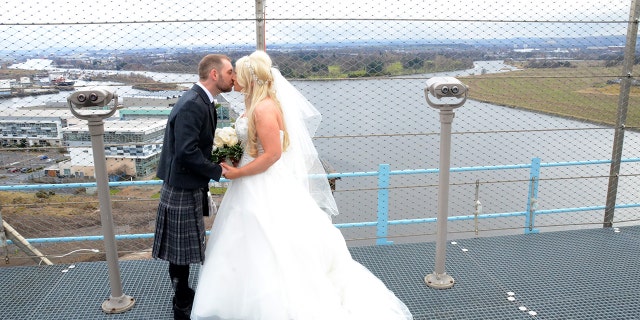 "The more I thought about it, it was a good idea because it was different. I thought "When I am an old lady I can say I got married at the top of a crane.""