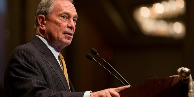 May 30, 2013: Mayor Michael Bloomberg speaks at the Real Estate Board of New York, in New York. Bloomberg was due to talk Tuesday about what to do about risks that Superstorm Sandy brought into stark relief. (AP)