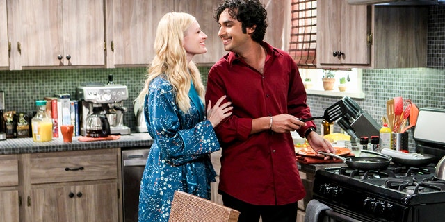 Pictured: Nell (Beth Behrs) and Rajesh Koothrappali (Kunal Nayyar).