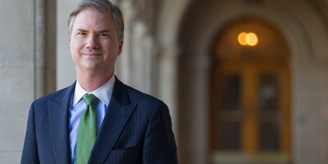 Holden Thorp, the new provost at the private university in St. Louis, is seen in this Feb. 16, 2013 photo provided by Washington University. Former University of North Carolina chancellor Thorp has resurfaced as Washington University’s provost after five scandal-plagued years in Chapel Hill. Thorp was downright ecstatic to start over on a campus where the term “student-athlete” doesn’t evince snickers and groans. A growing number of campus CEOs are now finding that when it comes to second acts, smaller can be better. (AP Photo/Washington University, Whitney Curtis)