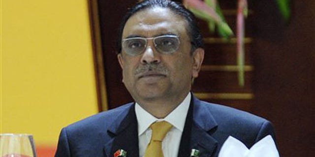 November 29, 2010: Pakistani President Asif Ali Zardari at a banquet in Guangzhou, China.