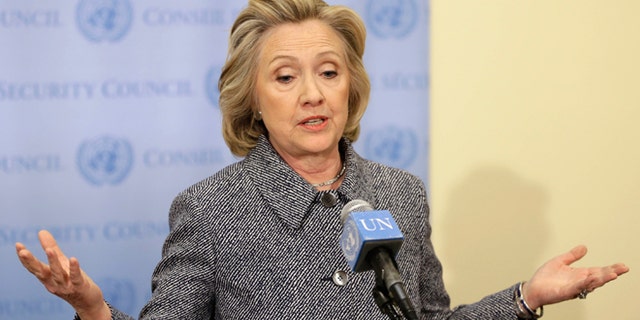 March 10, 2015: Hillary Rodham Clinton speaks to the reporters at United Nations headquarters. Clinton conceded Tuesday that she should have used a government email to conduct business as secretary of state, saying her decision was simply a matter of "convenience."
