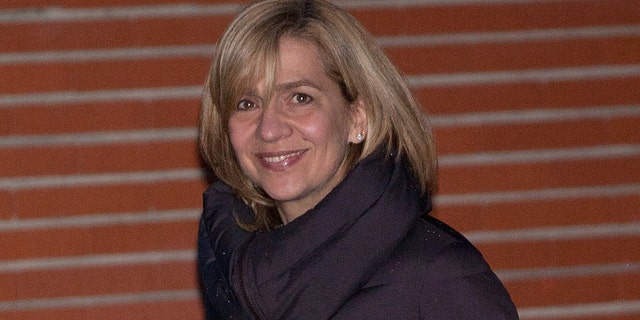 Princess Cristina of Spain leaves after visiting King Juan Carlos I of Spain at La Milagrosa Hospital on March 4, 2013 in Madrid, Spain.