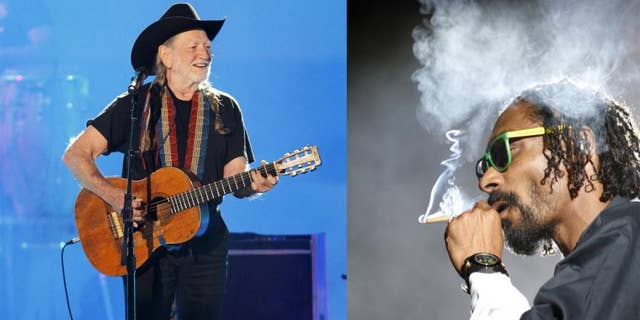 Willie Nelson and Snoop Dogg both "sing" the song of pot's potential profits.