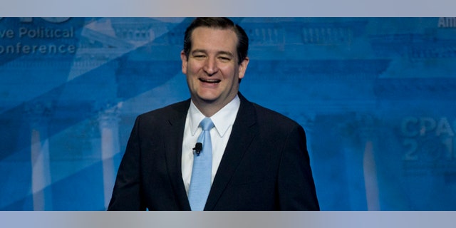 Sen. Ted Cruz, R-Texas, arrives to speak at the 40th annual Conservative Political Action Conference in National Harbor, Md., Saturday, March 16, 2013. Diehard activists at the three-day conference are already picking favorites in what could be a crowded Republican presidential primary in 2016. (AP Photo/Carolyn Kaster)