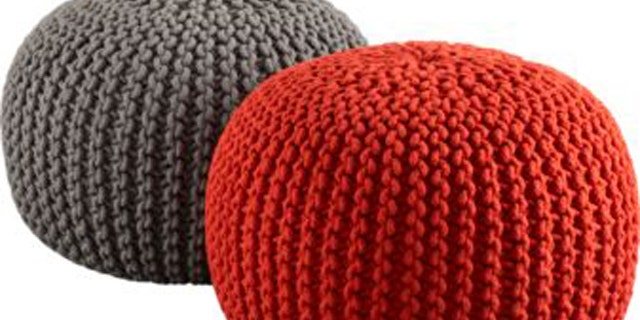 CB2 Knitted Pouf