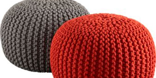 CB2 Knitted Pouf