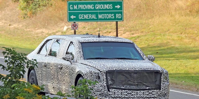 The new presidential limousine was photographed on public roads near GM's proving grounds in Michigan last fall.