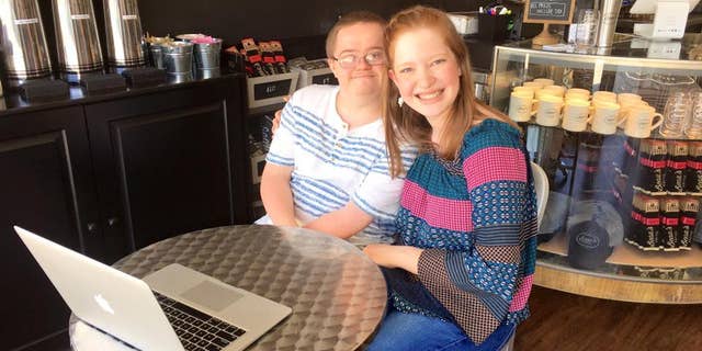 Trevor and Lillie at Beau's Coffee