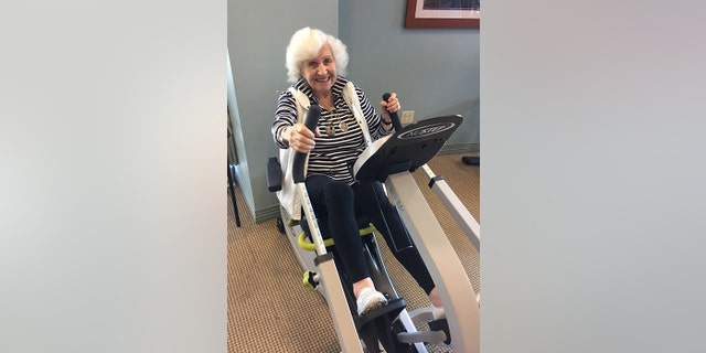 Zlotnik ready to go at the gym.