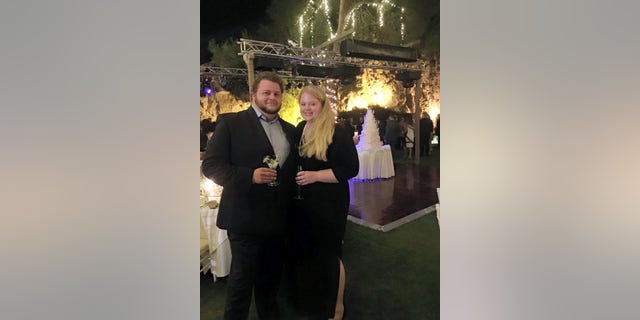 This 2015 family photo shows Alexander Pinczowski and his wife Cameron Cain in Greece.