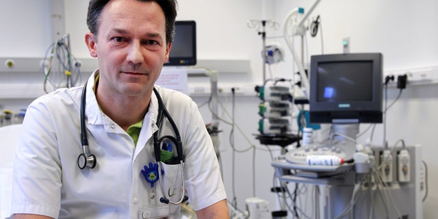 Feb. 7, 2014: Belgian professor and doctor, Gerlant Van Berlaer, poses at the University Hospital UZ in Brussels.