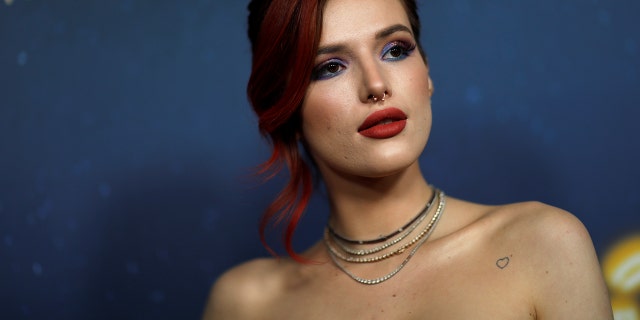 Cast member Bella Thorne poses at the premiere of "Midnight Sun" in Los Angeles, California, U.S., March 15, 2018.