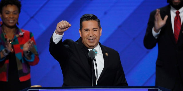 Democratic Congressional Campaign Committee Chair, U.S. Rep. Ben Ray Lujan (D-NM) speaks during the third day of the Democratic National Convention in Philadelphia, Pennsylvania, U.S. July 27, 2016. REUTERS/Mike Segar - RTSJZ5D