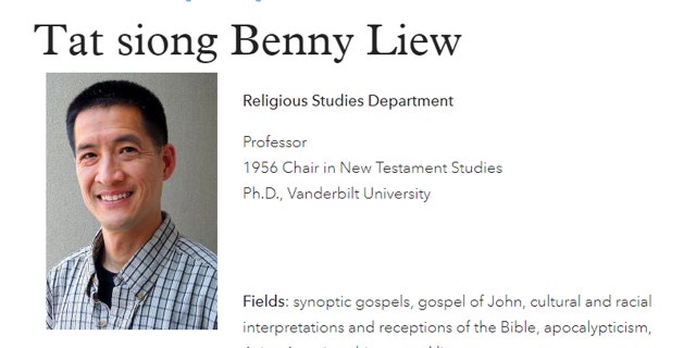 College of the Holy Cross professor, Dr. Tat-siong Benny Liew, claims Jesus was a "drag king" who had "queer desires."