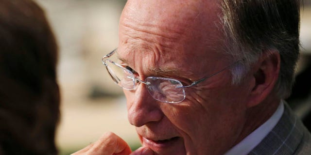 July 25, 2015: Alabama Gov. Robert Bentley, right, talks with Tennessee Gov. Bill Haslam, prior to the closing session at the National Governors Association Summer meeting at the Greenbrier in White Sulphur Springs, W. Va. (AP)