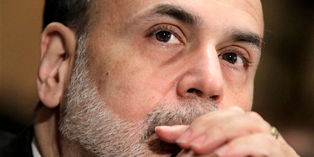 In this Feb. 17 file photo, Federal Reserve Chairman Ben Bernanke testifies on Capitol Hill.