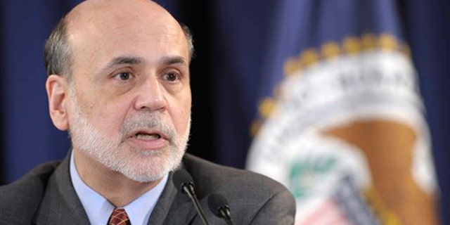 Federal Reserve Chairman Ben Bernanke speaks during a news conference at the Federal Reserve in Washington April 27.
