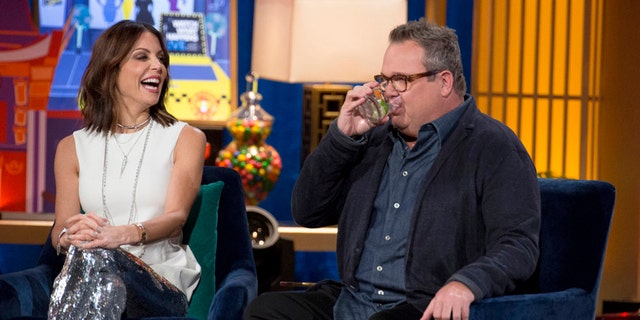 "Real Housewives of New York City's" Bethenny Frankel (left) and "Modern Family" actor Eric Stonestreet appear on "Watch What Happens Live."