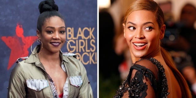 Tiffany Haddish, left, claims an unidentified actress bit Beyonce in the face at a party.