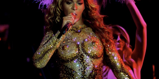 Superstar Beyonce goes through some sexy costumes changes as she returns to top form on the 1st night of her Mrs Carter World tour at Kombank Arena in Belgade, Serbia