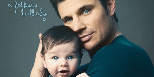 Nick Lachey poses with his son, Camden, for his album cover.