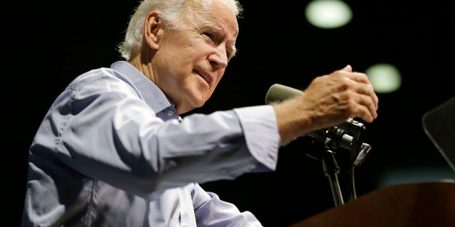 Former U.S. Vice President Joe Biden delivers remarks regarding sexual violence on college campuses during a visit to Rutgers University, Thursday, Oct. 12, 2017, in New Brunswick, N.J. (AP Photo/Julio Cortez)