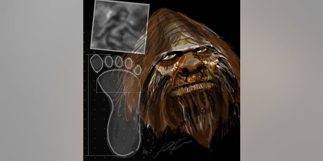 An artist's interpretation of Bigfoot.