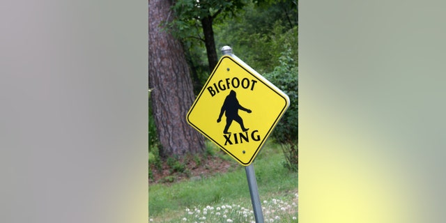 A bright yellow street sign saying, Bigfoot Crossing. File photo