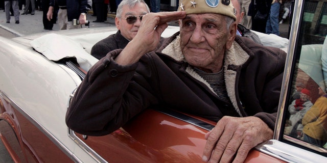 Nov. 11, 2004: William "Wild Bill" Guarnere participates in the Veterans Day parade in Media, Pa.