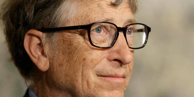 Bill Gates speaking to reporters about the 2016 annual letter from the Bill and Melinda Gates Foundation in New York. (AP Photo/Seth Wenig)