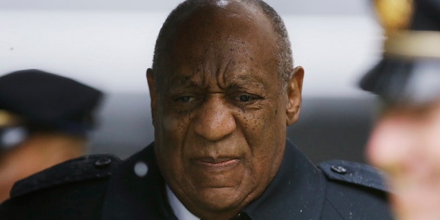 Bill Cosby arrives for his sexual assault trial, Monday, April 16, 2018, at the Montgomery County Courthouse in Norristown, Pa. (AP Photo/Matt Slocum)