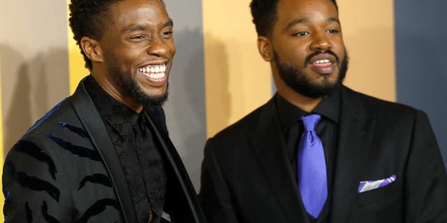 Chadwick Boseman and Ryan Coogler at "Black Panther" screening.