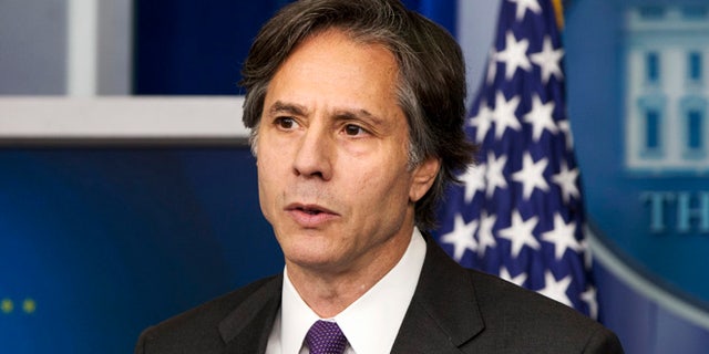 July 28, 2014: Deputy National Security Adviser Tony Blinken speaks about Russia, Ukraine as well as the Middle East conflict during an appearance at the daily press briefing at the White House in Washington.