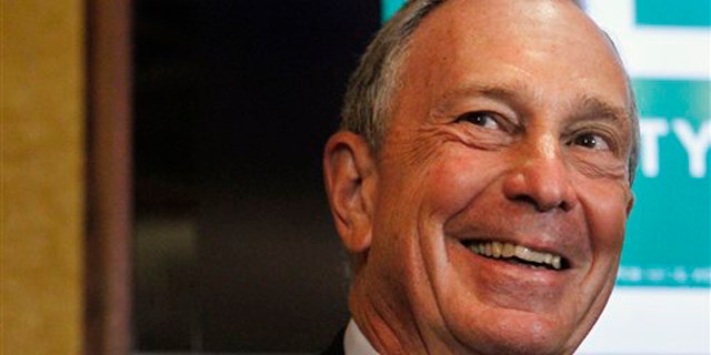 New York City Mayor Michael Bloomberg announces his endorsement of Washington Mayor Adrian Fenty Aug. 17 in Washington, D.C. (AP Photo)
