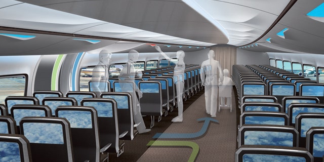 Boarding from the center will cut the clutter as you enter the plane cabin.