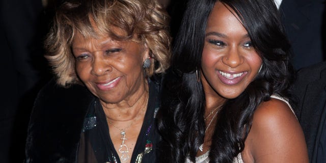 Oct. 22, 2012: Cissy Houston and Bobbi Kristina Brown (R) attend the opening night of "The Houstons: On Our Own" in New York.