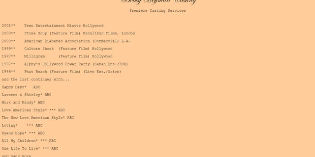 Bobby Hoffman Casting lists the shows the elder Hoffman was involved with.
