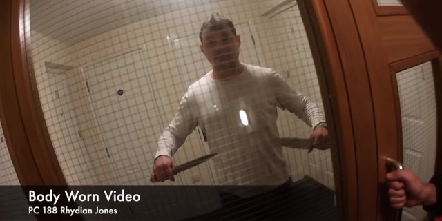 Police body camera shows Tony Buttigieg, 36, threatening police officers in South Wales.