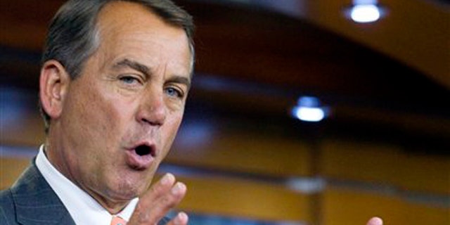 House Speaker John Boehner speaks at a news conference about the price of gasoline on Capitol Hill March 10.